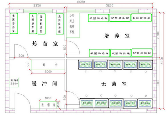 食用菌培養(yǎng)實驗室設(shè)計圖